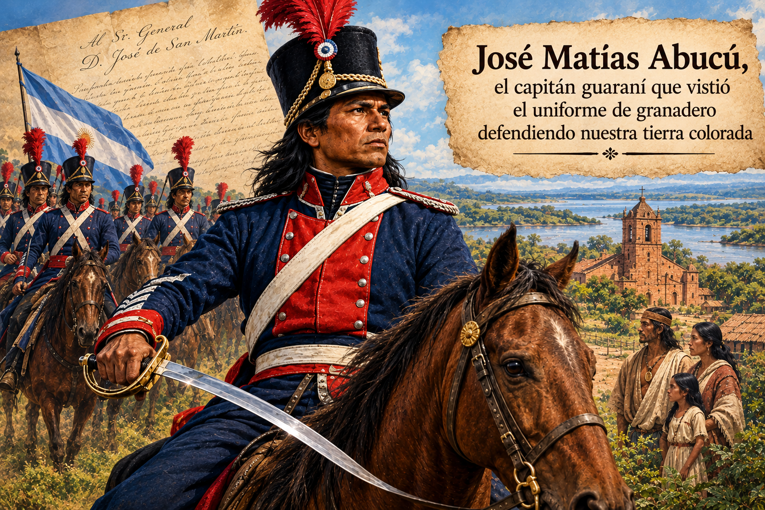 José Matías Abucú, el capitán guaraní que vistió el uniforme de granadero defendiendo nuestra tierra colorada