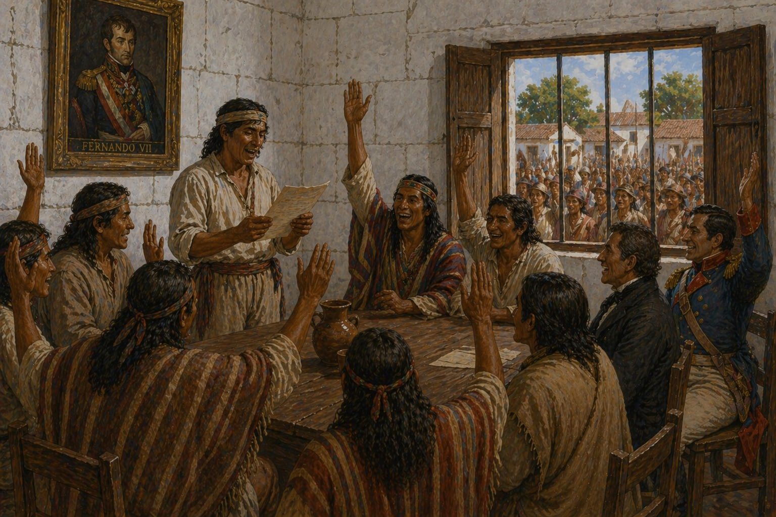 Habiendo recibido solo la comunicación de los hechos del 25 de mayo, la subsiguiente adhesión del gobernador Rocamora el cabildo genera con representantes de Candelaria,
Santa Ana, Loreto,
San Ignacio Miní, Corpus, Encarnación, Jesús y Trinidad
El Cabildo de Candelaria juró una entusiasta lealtad a la Primera Junta el 8 de julio de 1810.